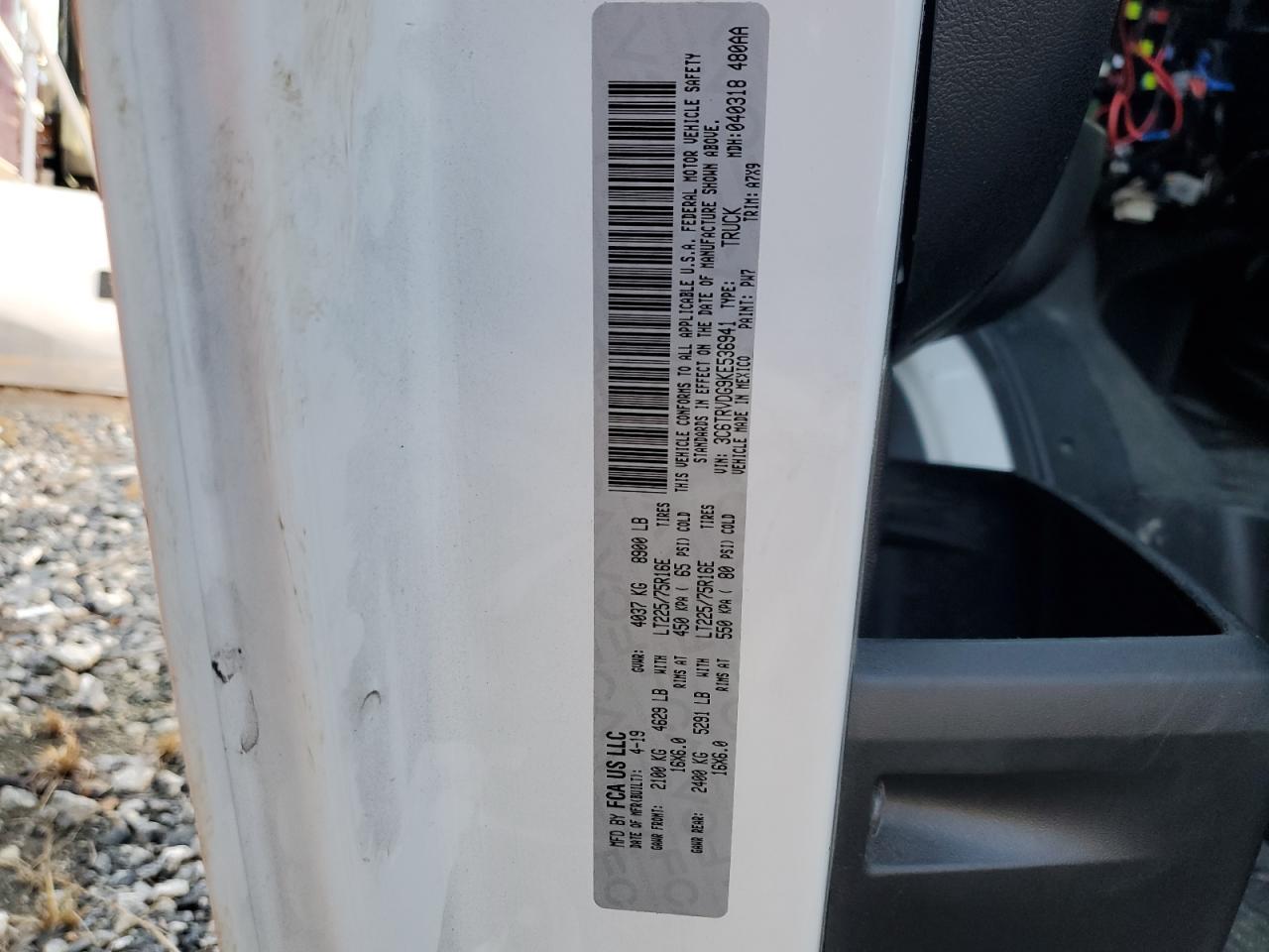 2019 RAM ProMaster 2500