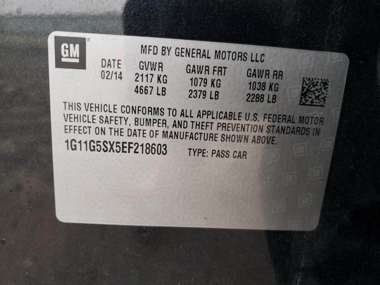 2014 CHEVROLET MALIBU