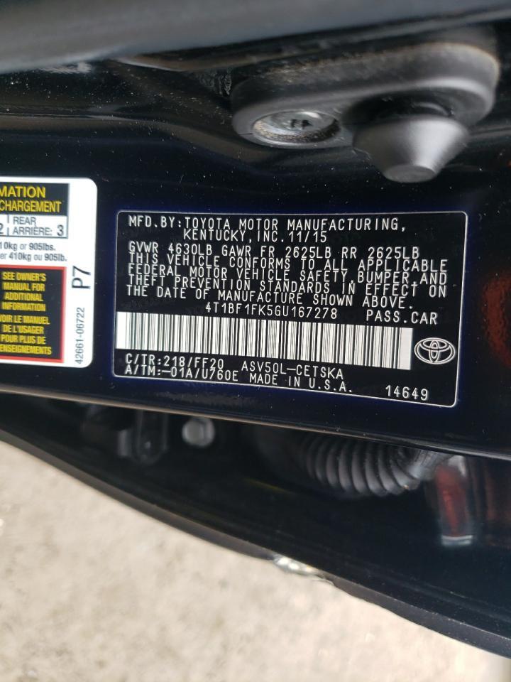 2016 TOYOTA CAMRY