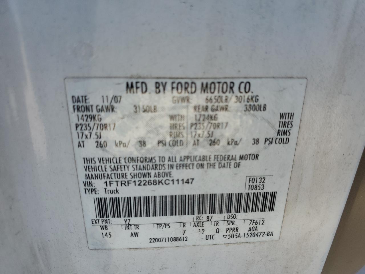 2008 FORD F-150 Lightning