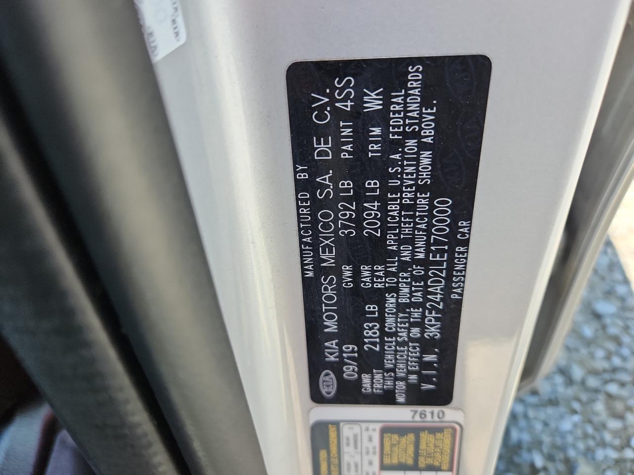 2020 KIA FORTE