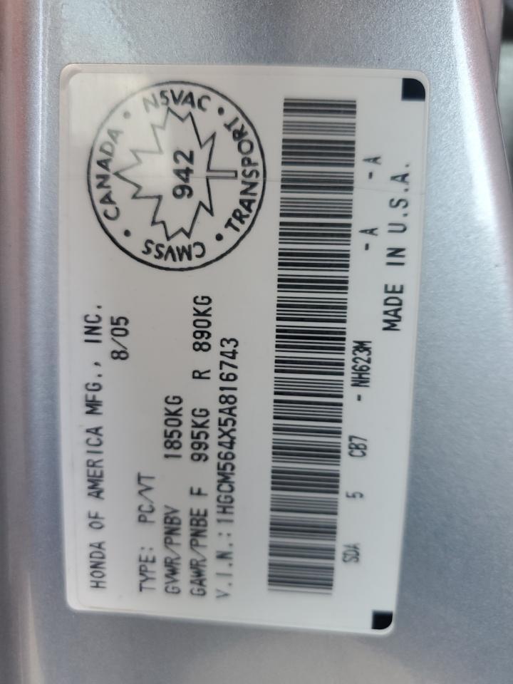 2005 HONDA ACCORD