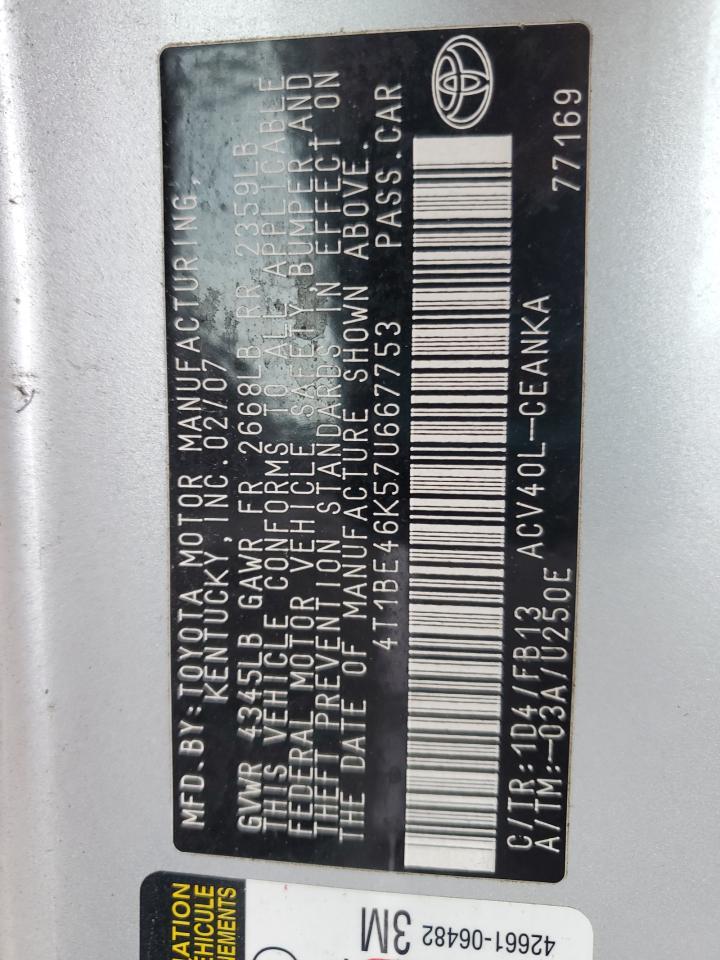 2007 TOYOTA CAMRY
