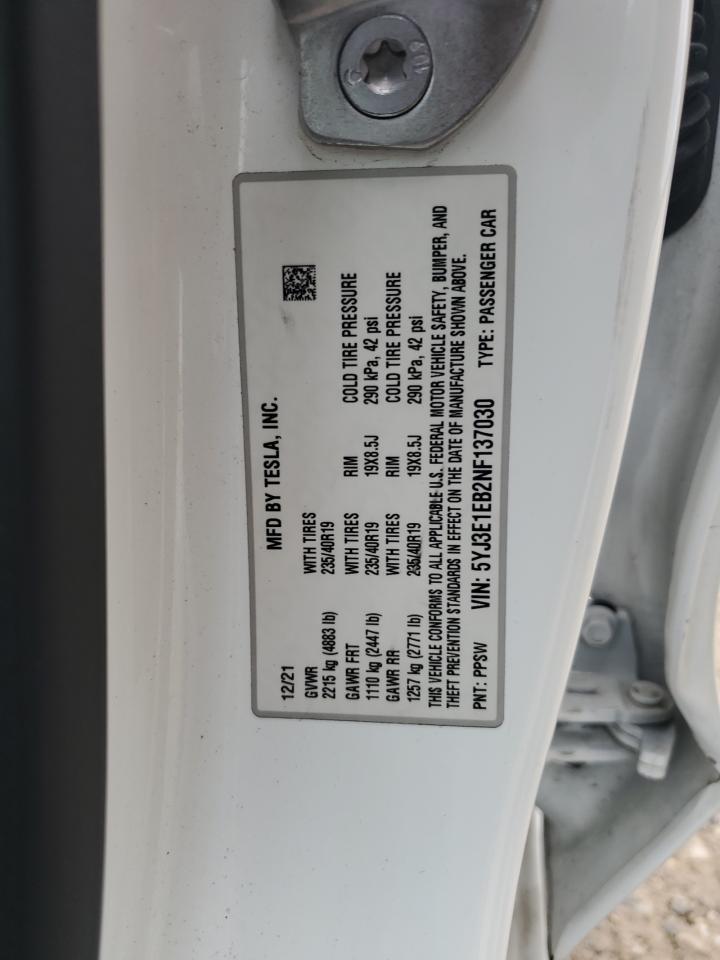 2022 TESLA MODEL 3