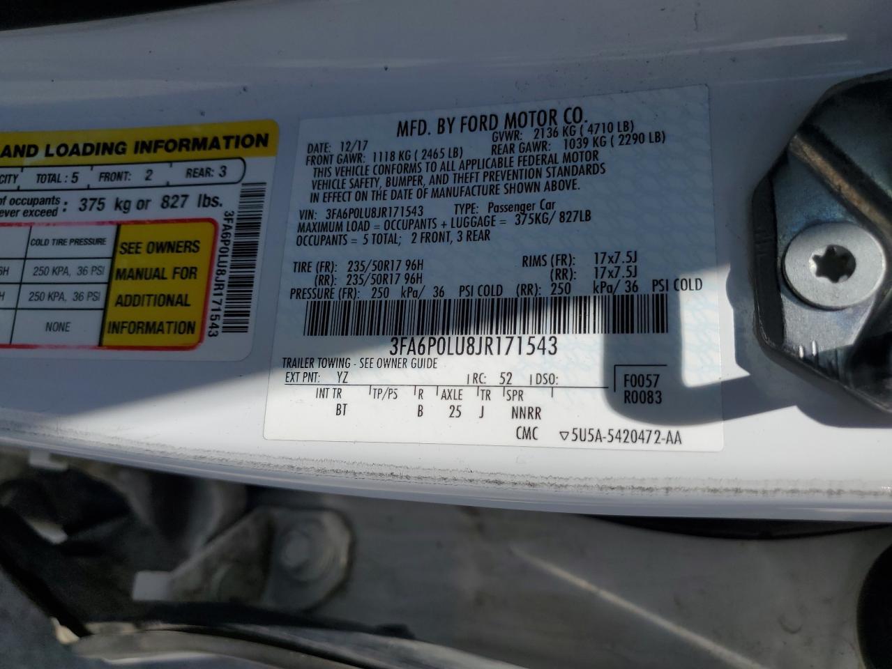 2018 FORD FUSION