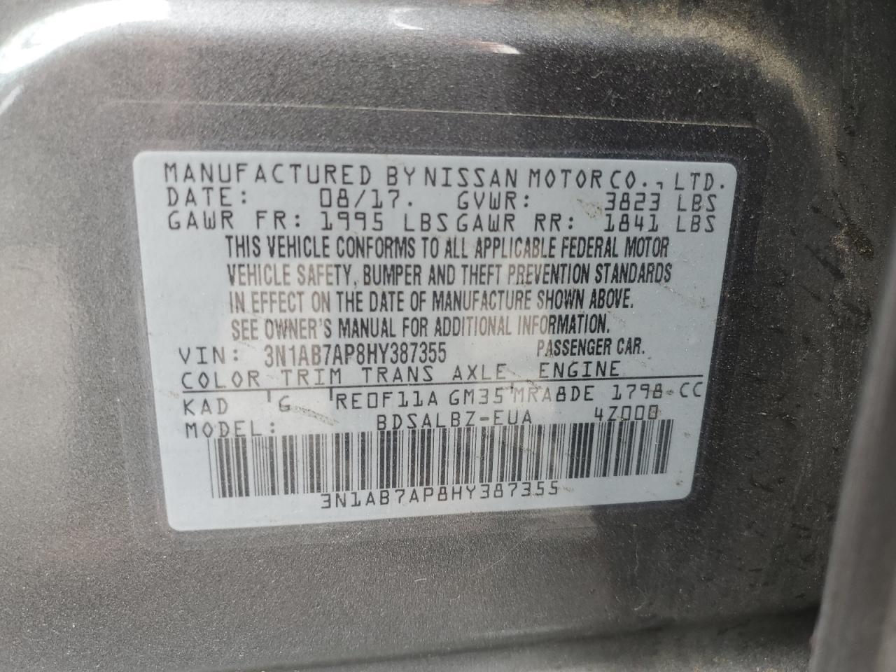 2017 NISSAN SENTRA