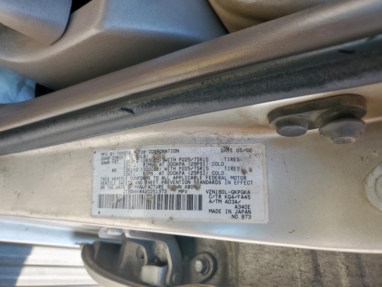 2002 TOYOTA 4Runner