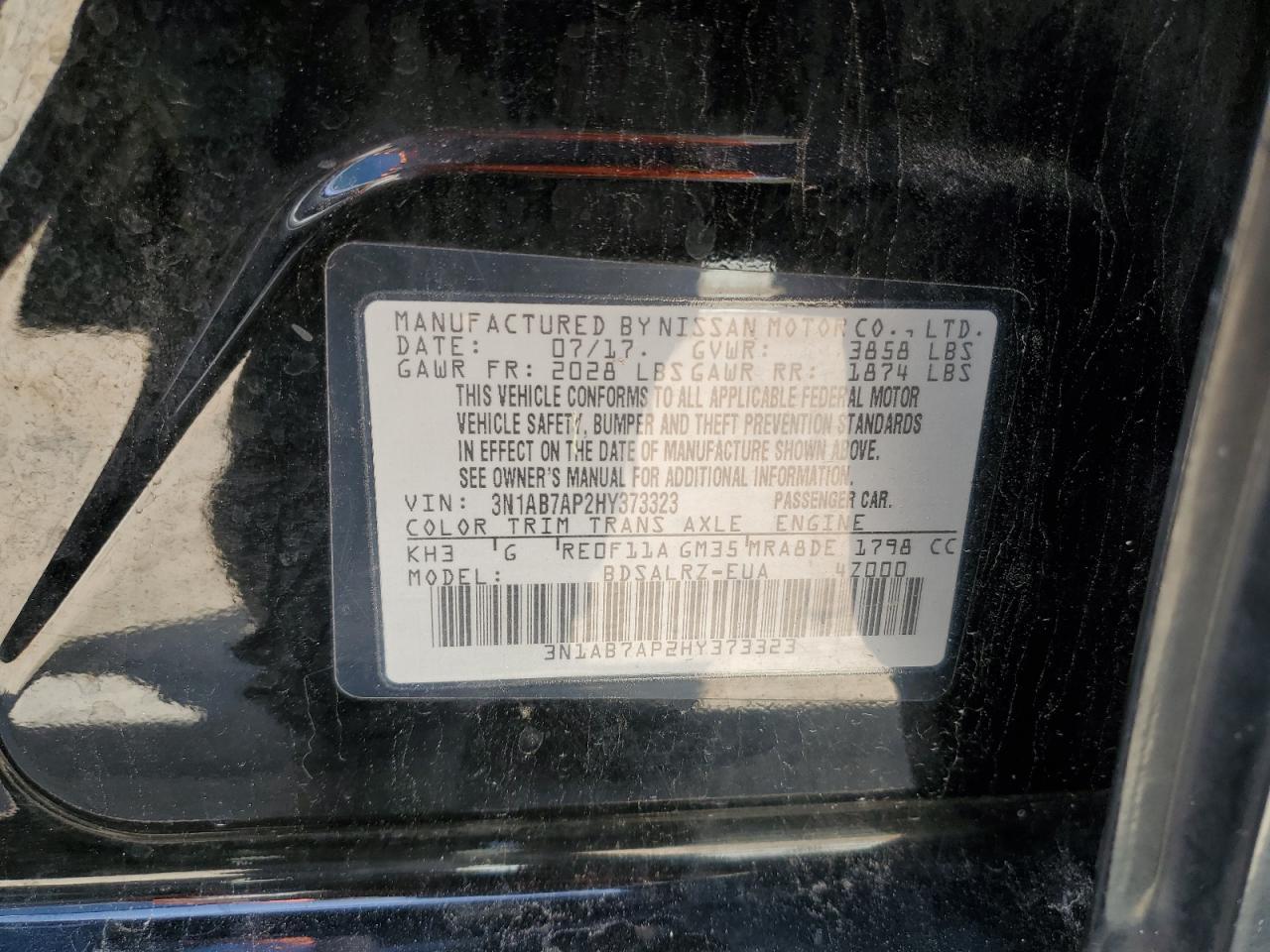 2017 NISSAN SENTRA