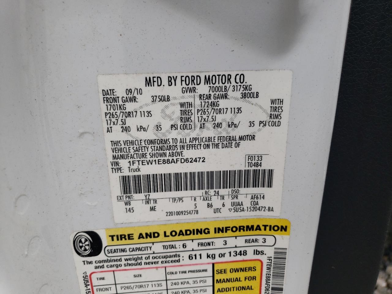 2010 FORD F-150