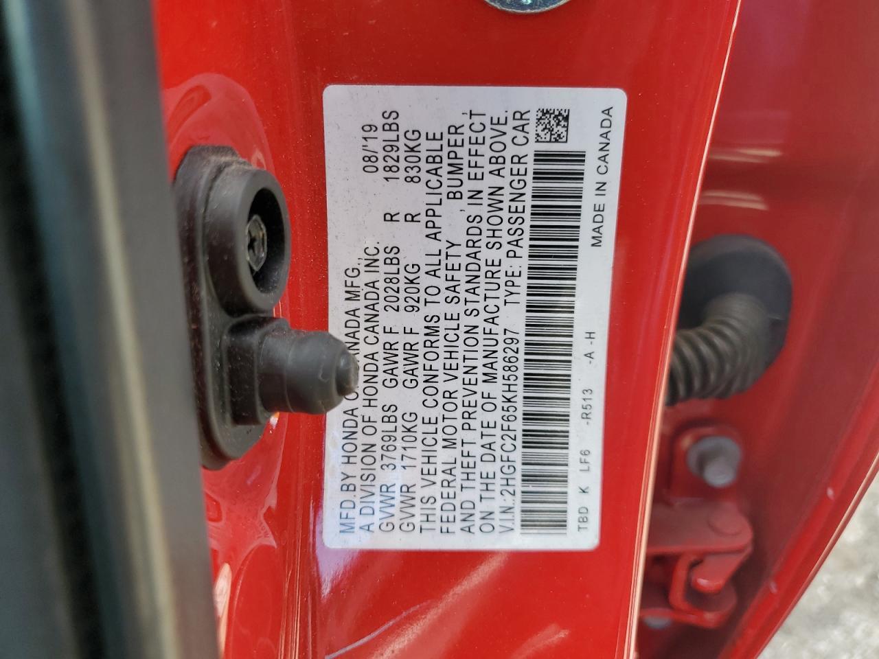 2019 HONDA CIVIC