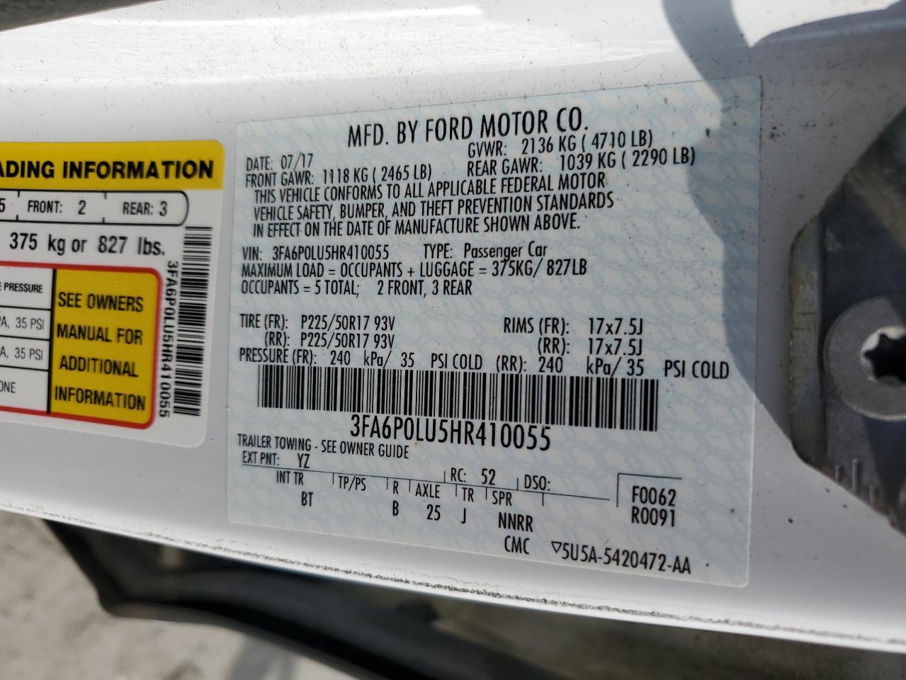 2017 FORD FUSION