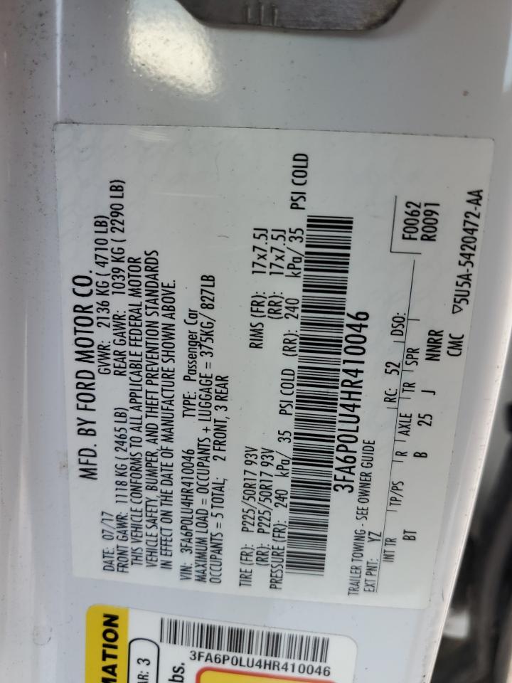2017 FORD FUSION