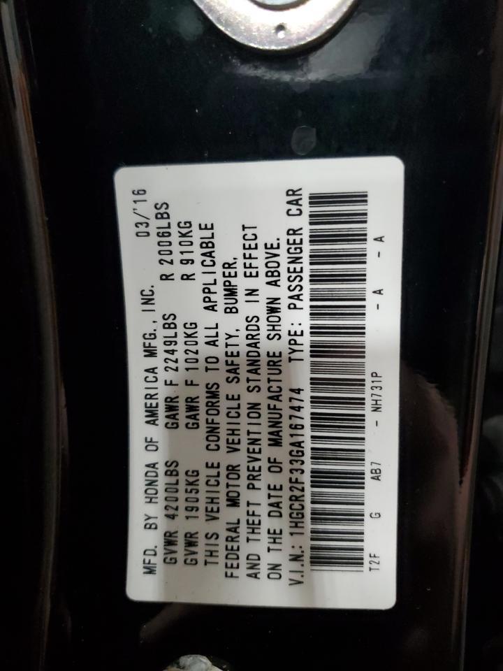 2016 HONDA ACCORD