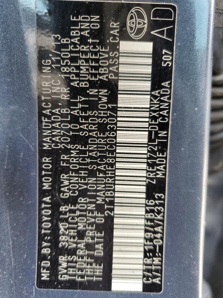 2014 TOYOTA COROLLA