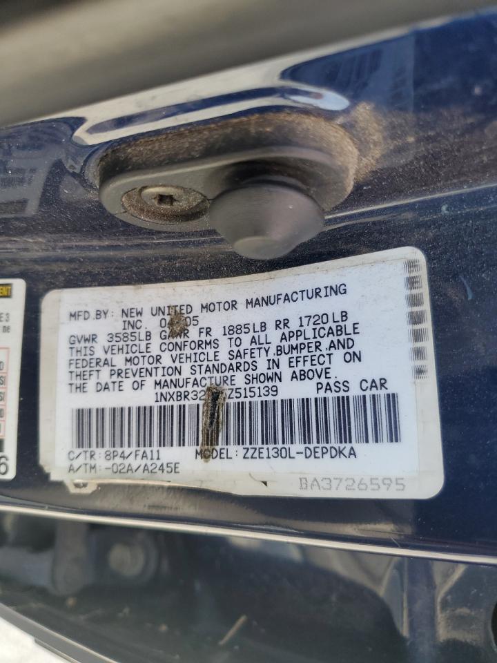 2005 TOYOTA COROLLA