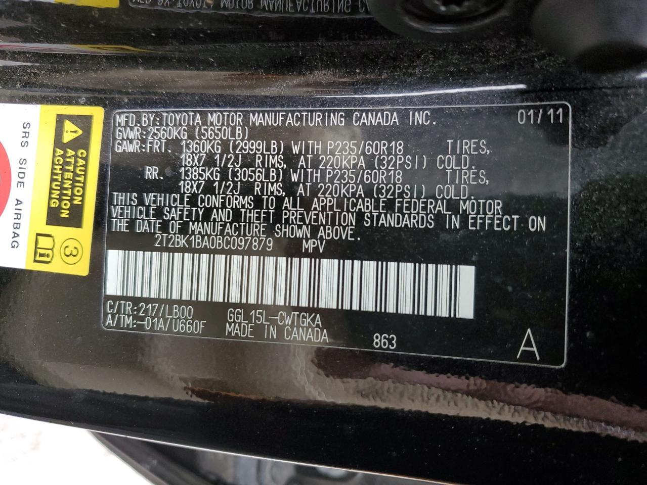 2011 LEXUS RX 350
