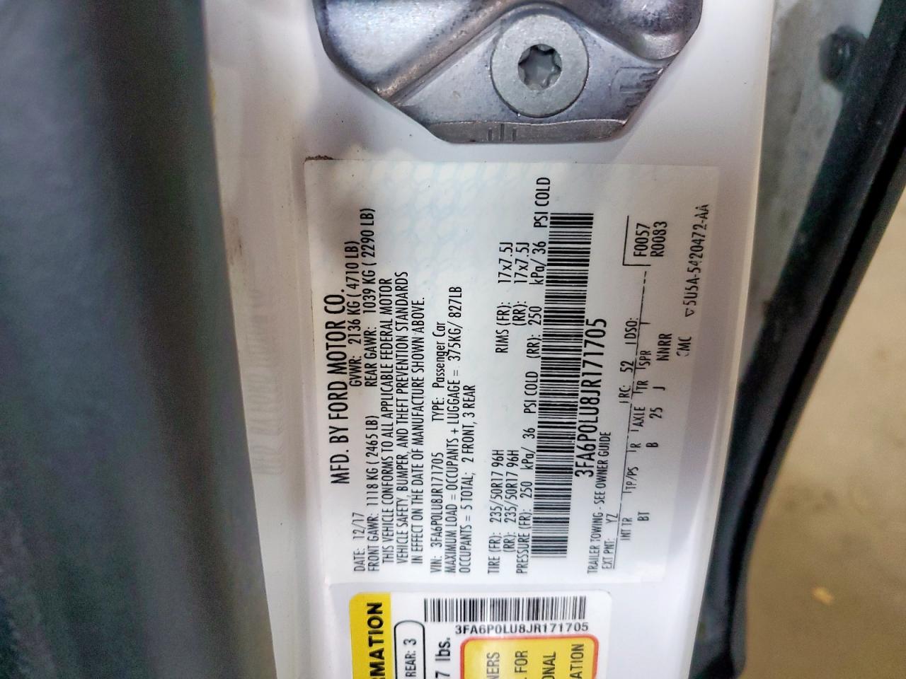 2018 FORD FUSION