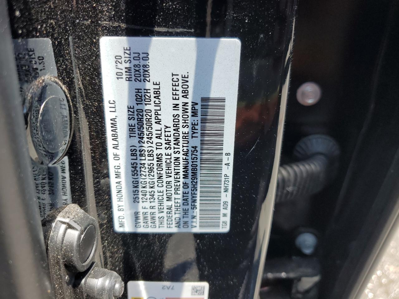 2021 HONDA PILOT