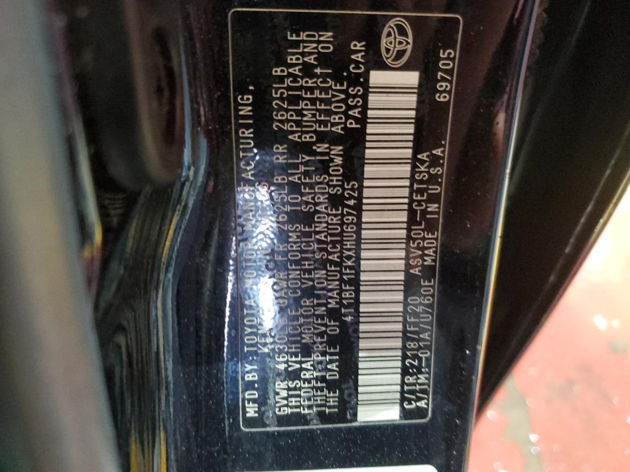 2017 TOYOTA CAMRY
