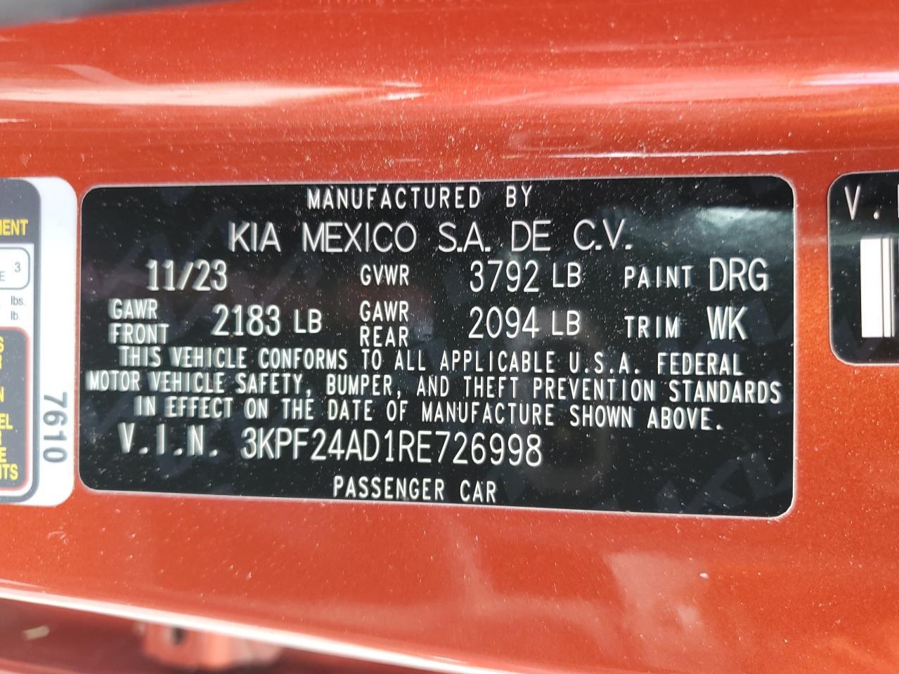 2024 KIA FORTE