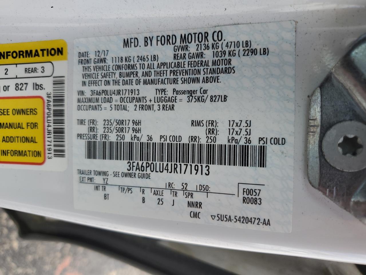 2018 FORD FUSION