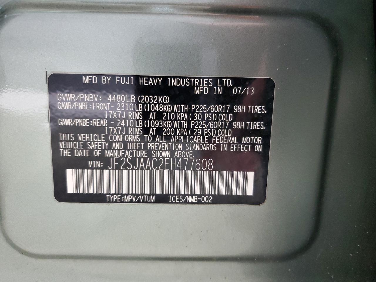 2014 SUBARU FORESTER