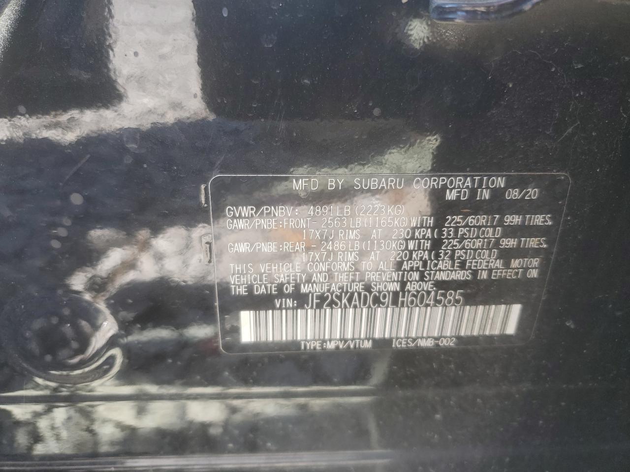 2020 SUBARU FORESTER