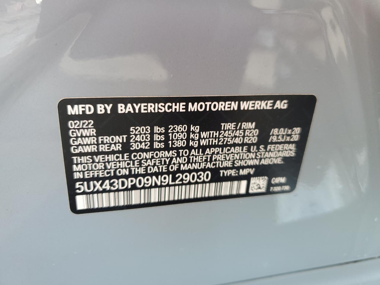 2022 BMW X3