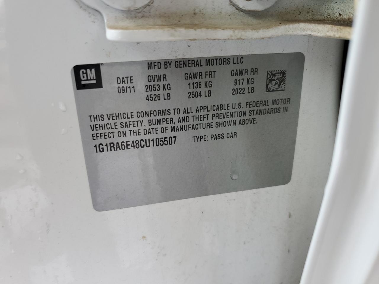 2012 CHEVROLET VOLT