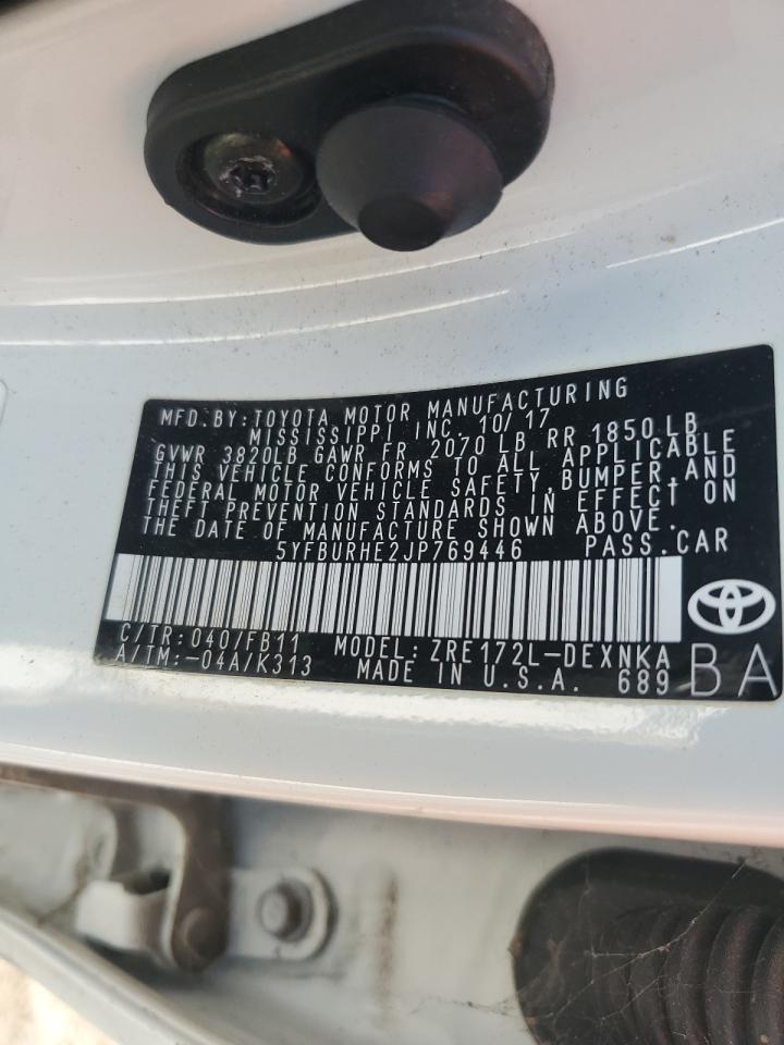 2018 TOYOTA COROLLA