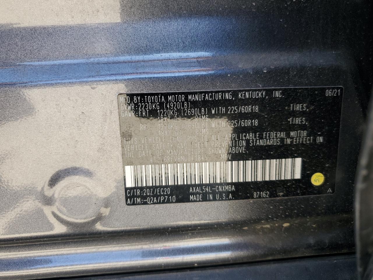 2021 TOYOTA RAV4