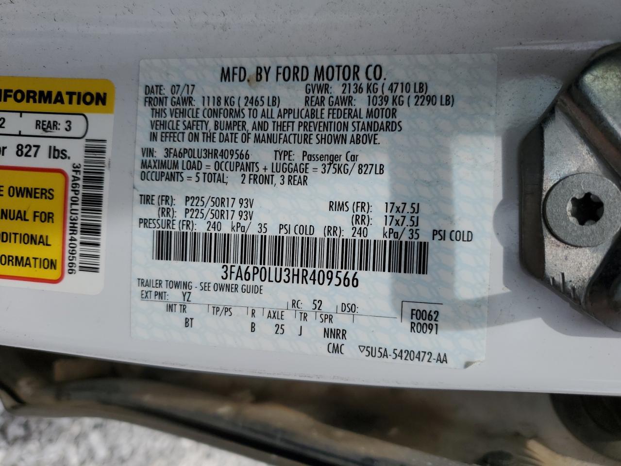 2017 FORD FUSION
