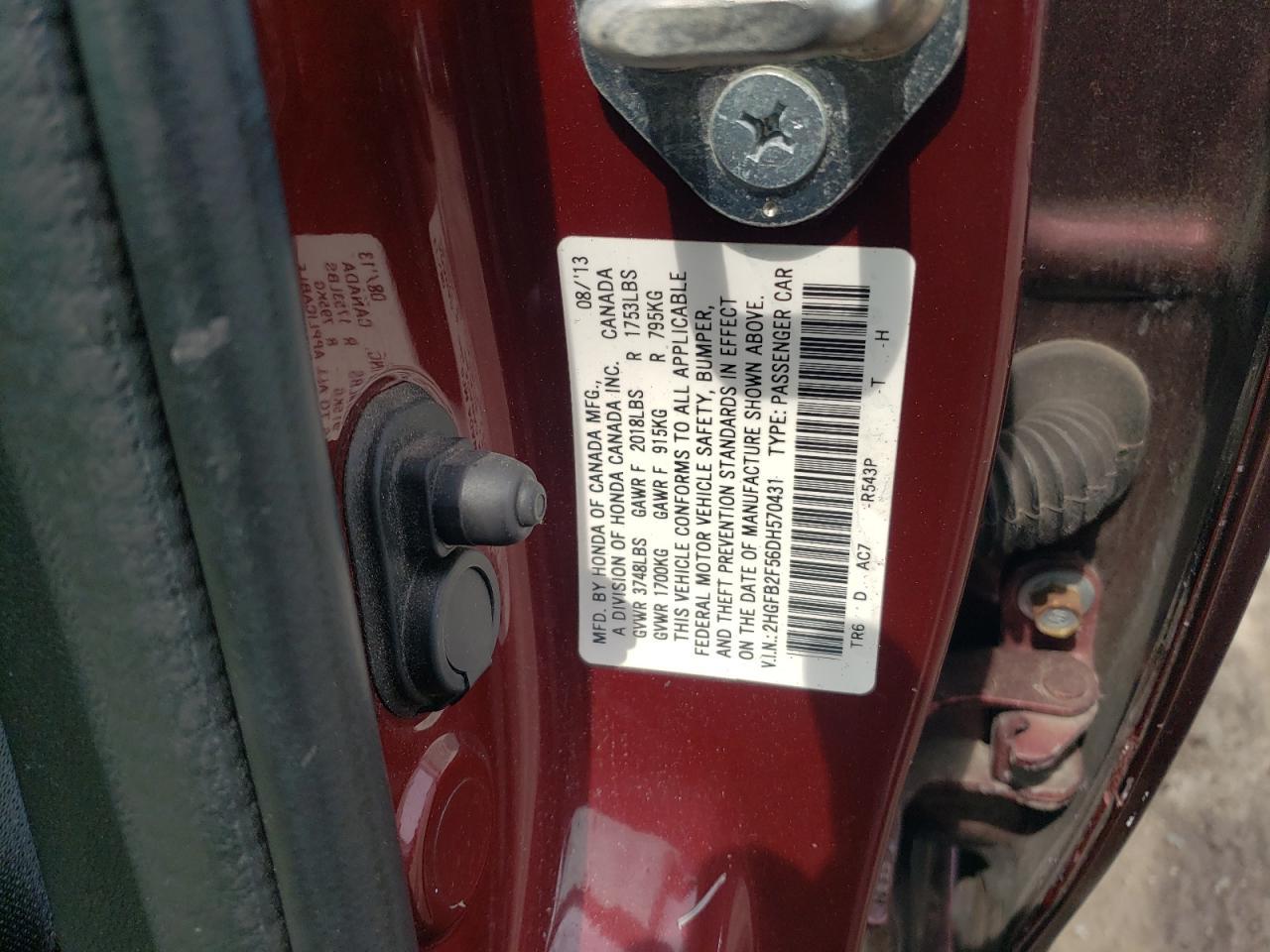 2013 HONDA CIVIC