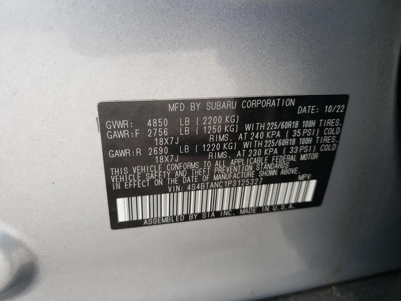 2023 SUBARU Outback
