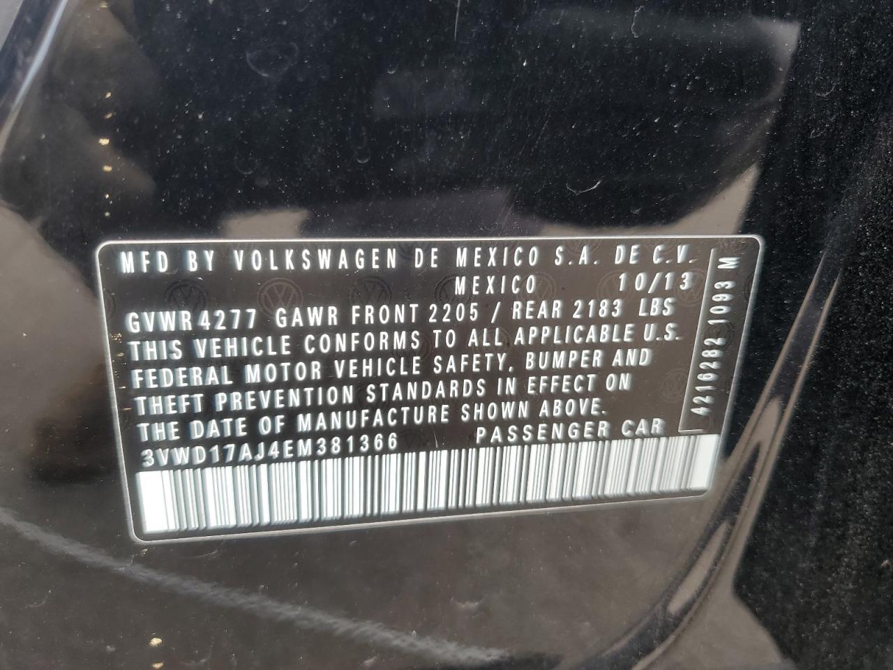 2014 VOLKSWAGEN JETTA