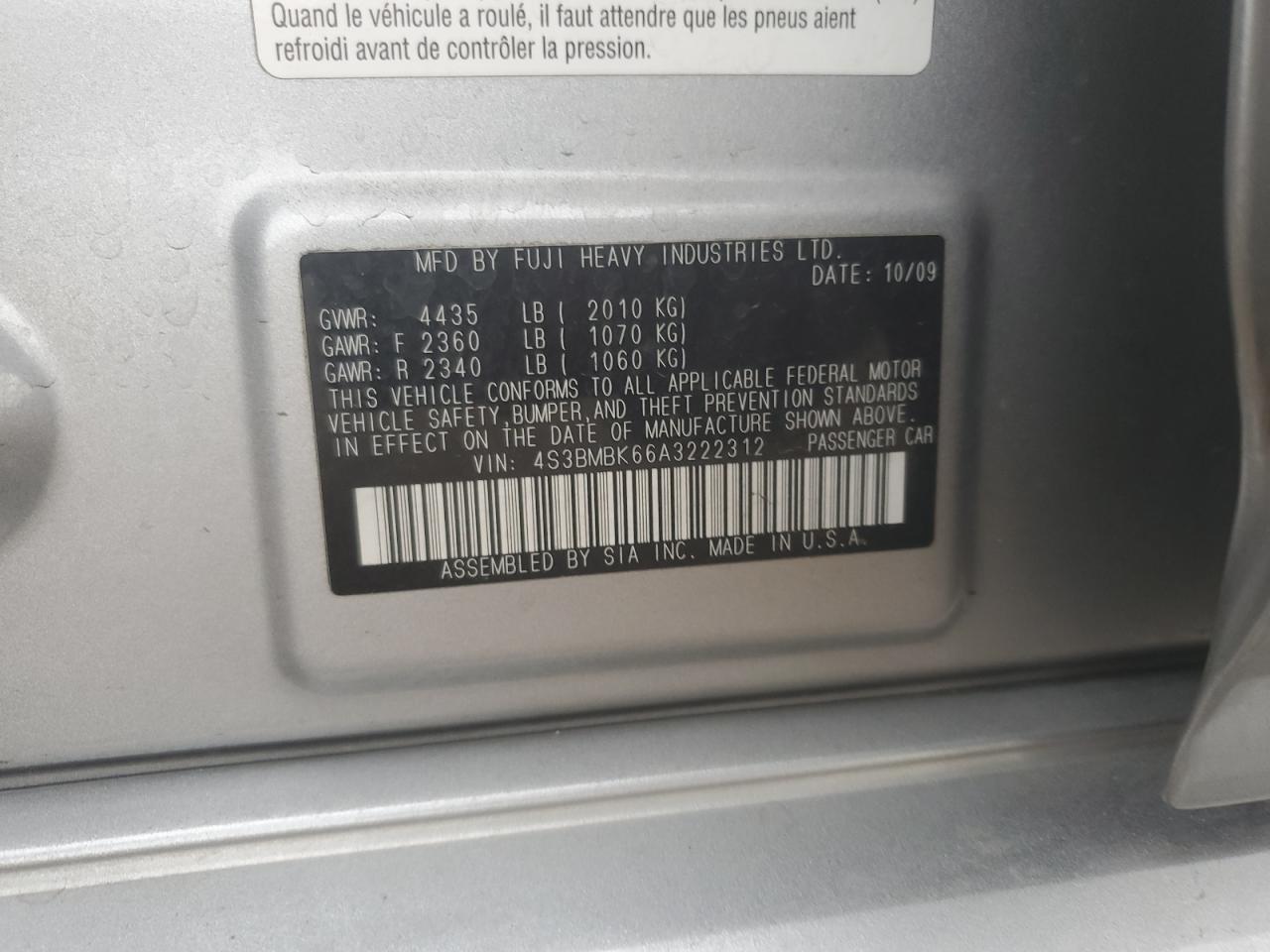 2010 SUBARU Legacy