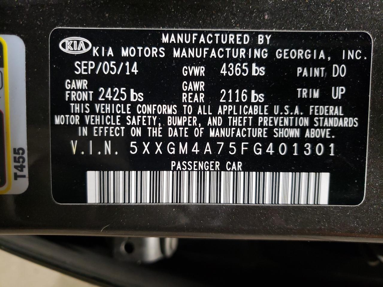 2015 KIA OPTIMA