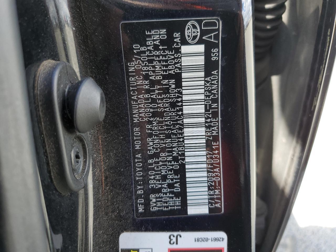 2010 TOYOTA COROLLA