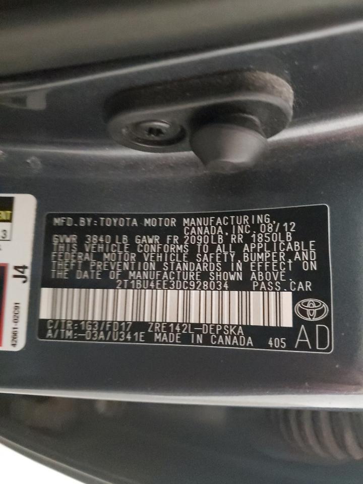 2013 TOYOTA COROLLA