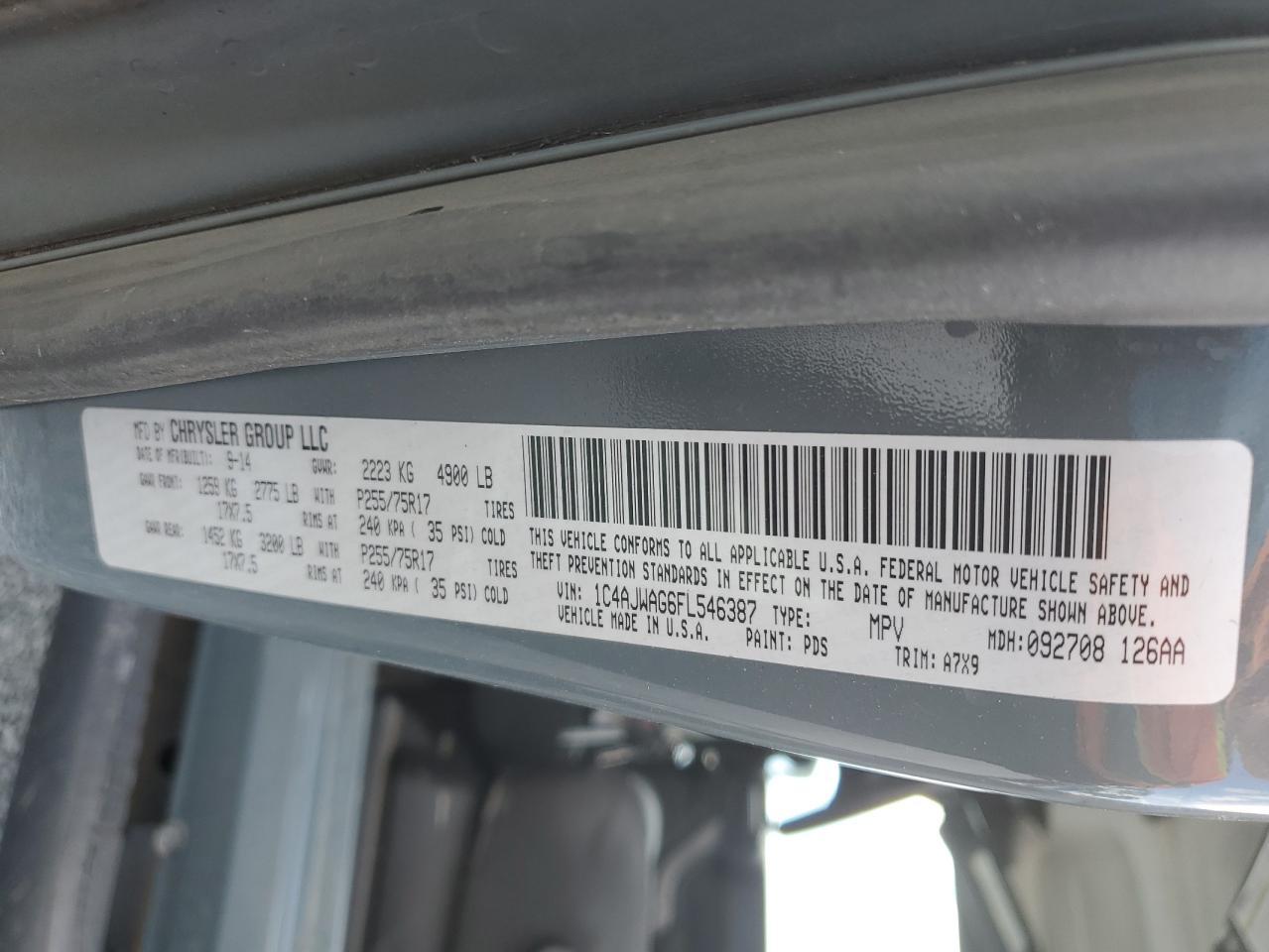 2015 JEEP WRANGLER