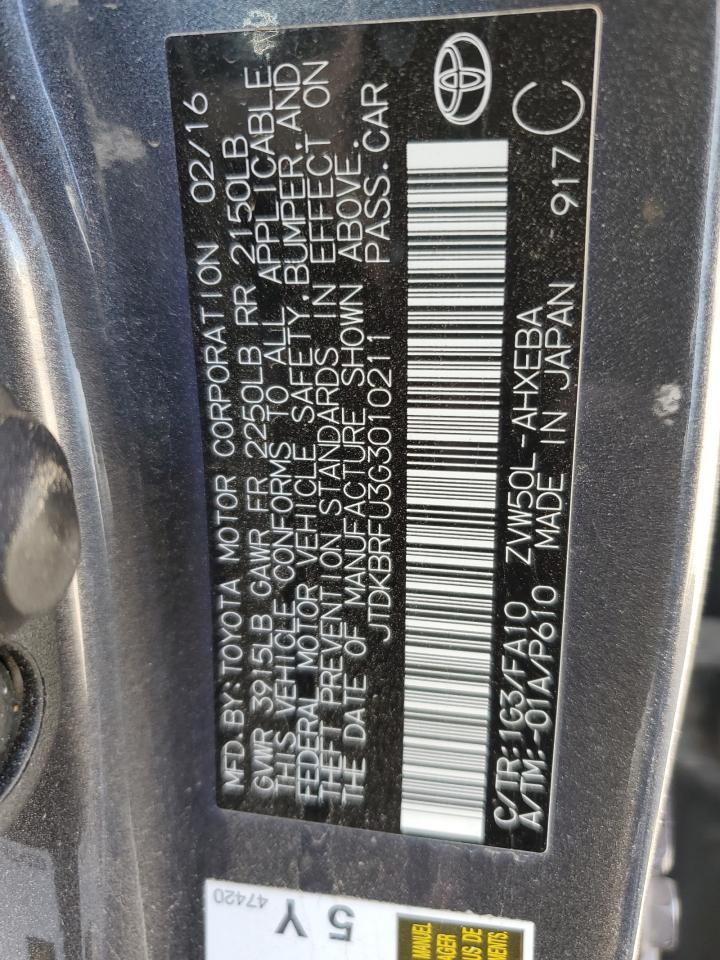 2016 TOYOTA PRIUS
