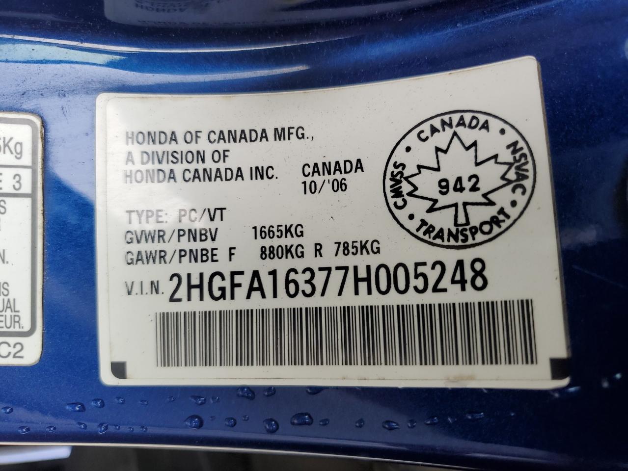 2007 HONDA CIVIC
