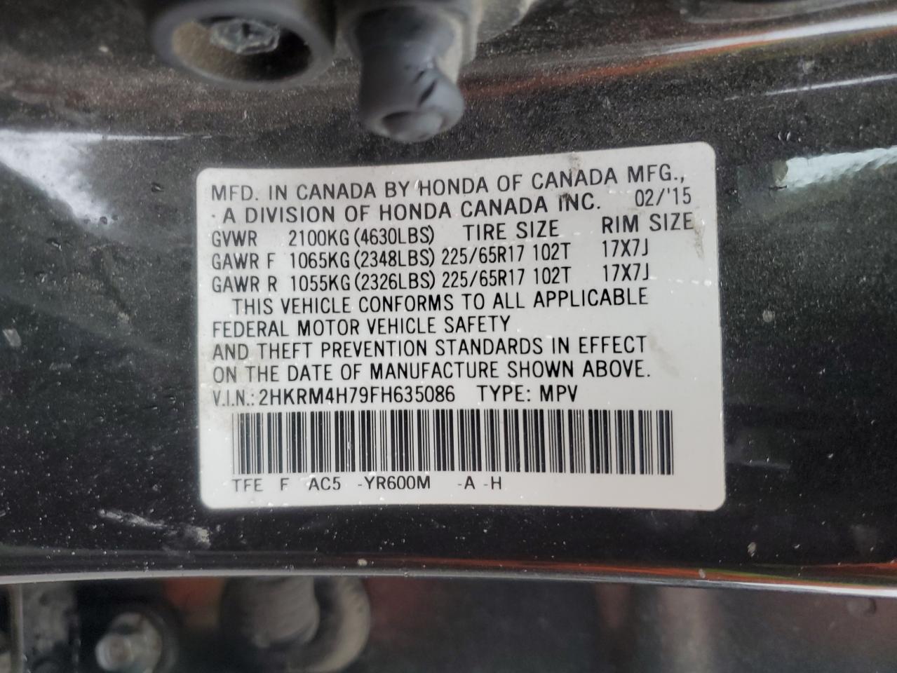 2015 HONDA CR-V