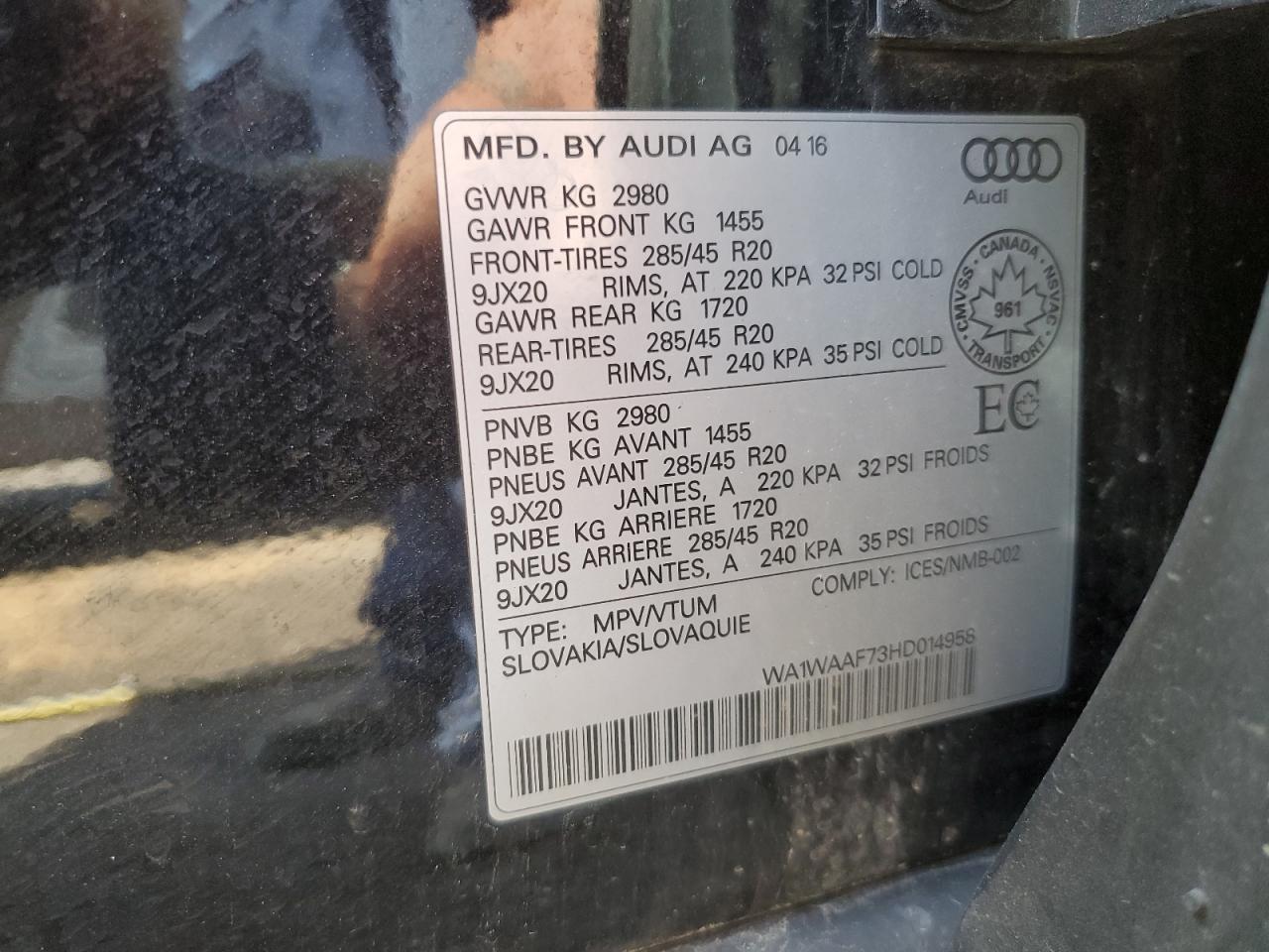 2017 AUDI Q7