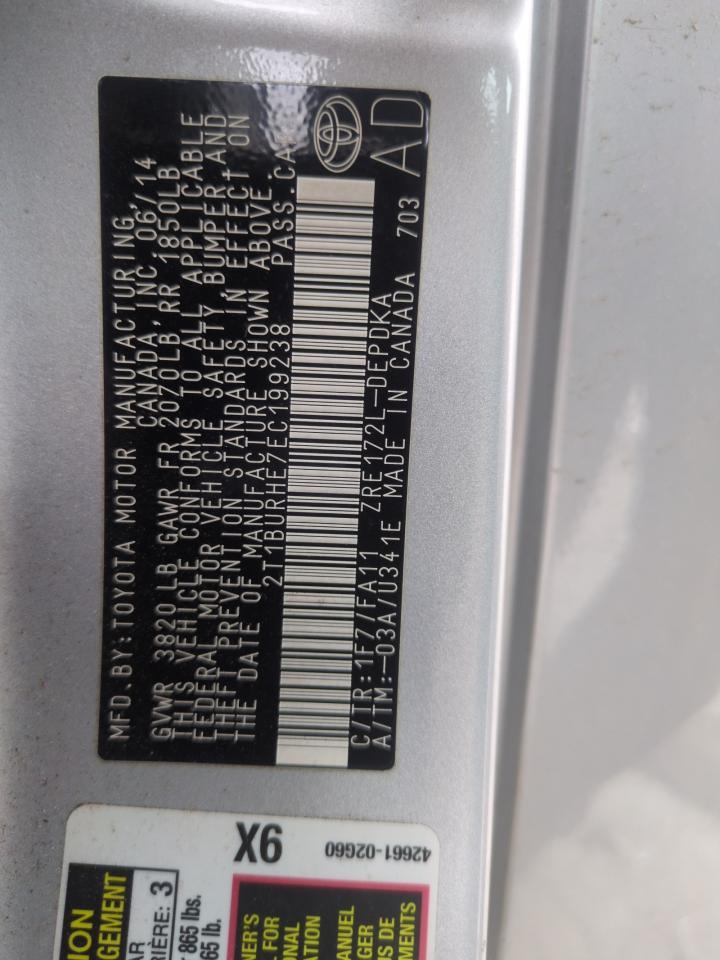 2014 TOYOTA COROLLA