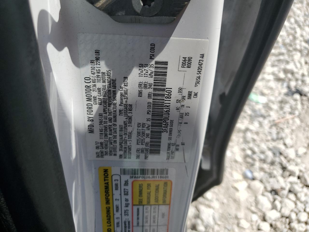 2018 FORD FUSION