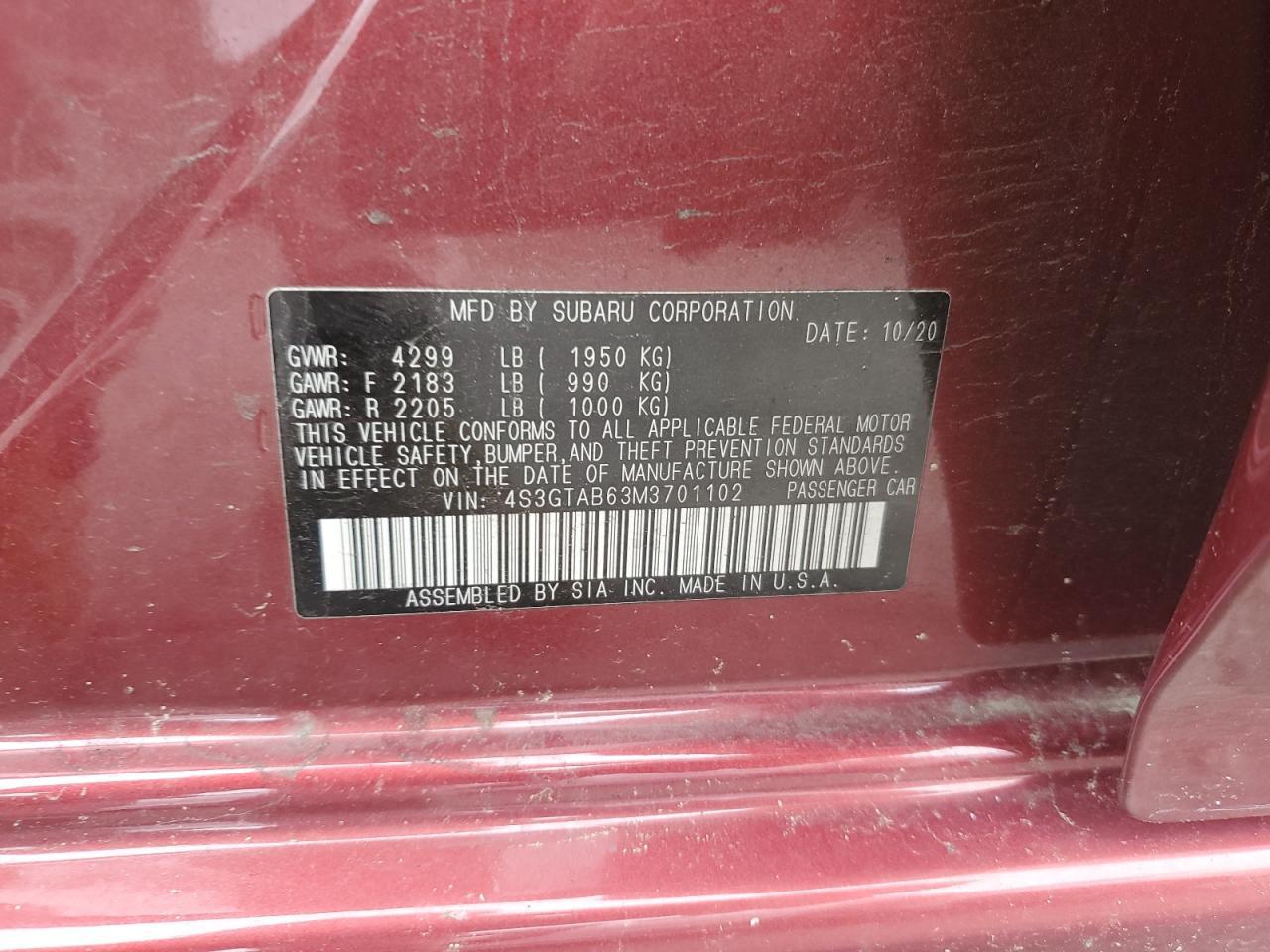 2021 SUBARU IMPREZA