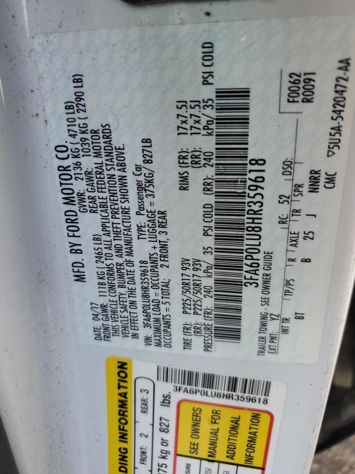 2017 FORD FUSION