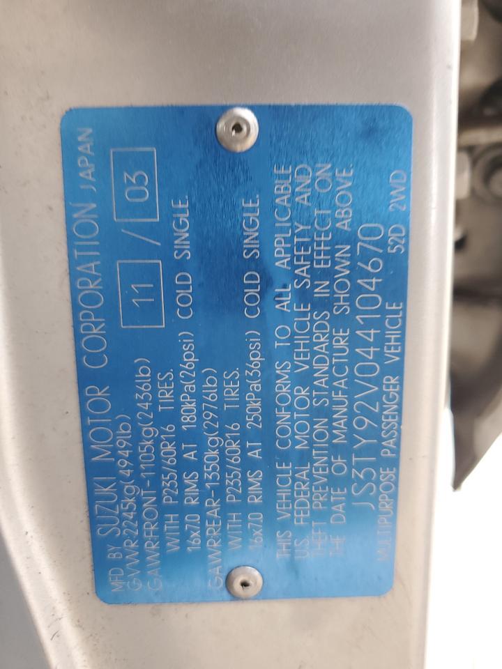 2004 SUZUKI Xl-7