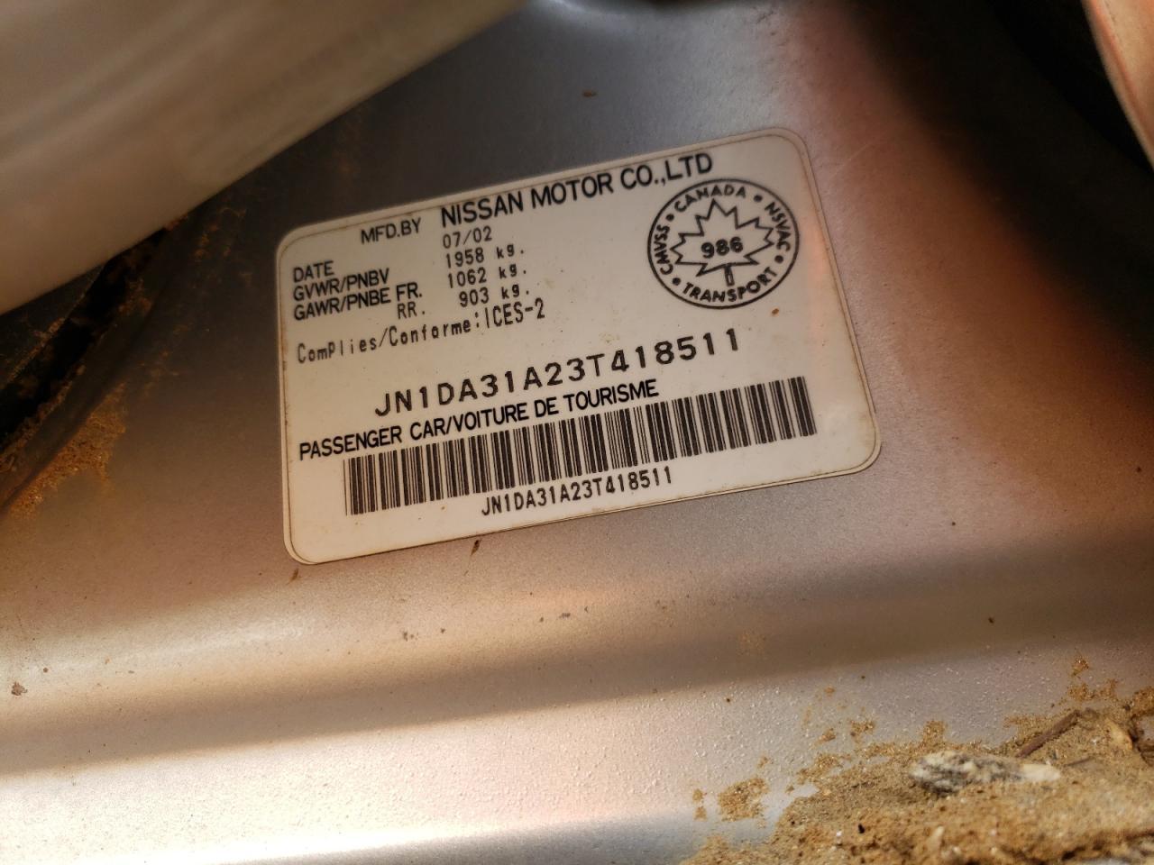 2003 NISSAN Maxima